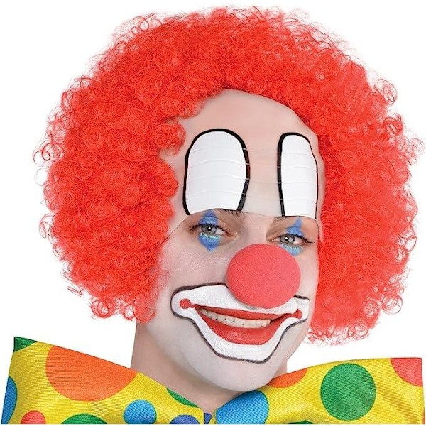 Amscan Unisex Vuxen Baldy Clown Peruk En Storlek Röd Red One Size