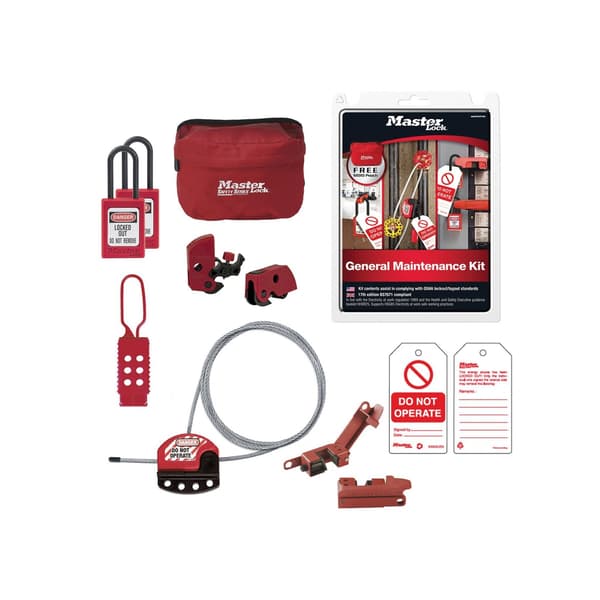 Master Lock Allmänt Underhåll Lockout Kit, 11 Delar En Storlek Multi Colour One Size