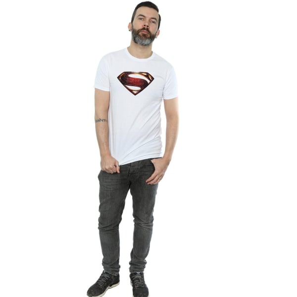 Superman Herr Logotyp bomull T-shirt S Vit White S