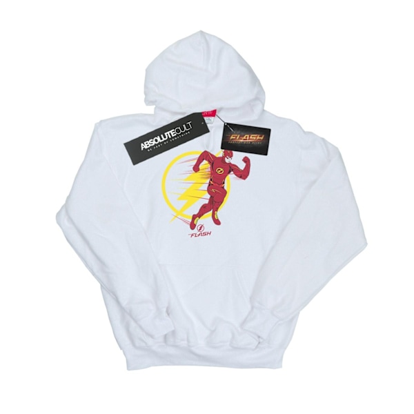 DC Comics Dam/Kvinnor The Flash Running Emblem Hoodie XXL Vit White XXL