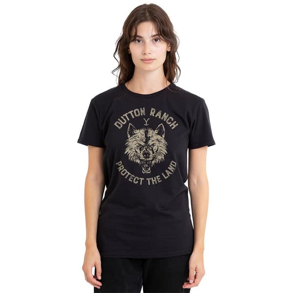 Yellowstone Dam/Dam Dutton Ranch Protect The Land Wolf T- Black XL