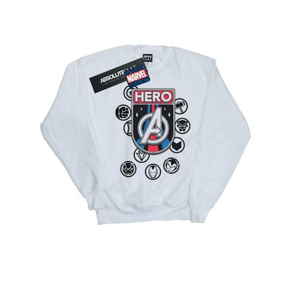 Marvel Dam/Kvinnor Hjälte Badge Sweatshirt XXL Vit White XXL