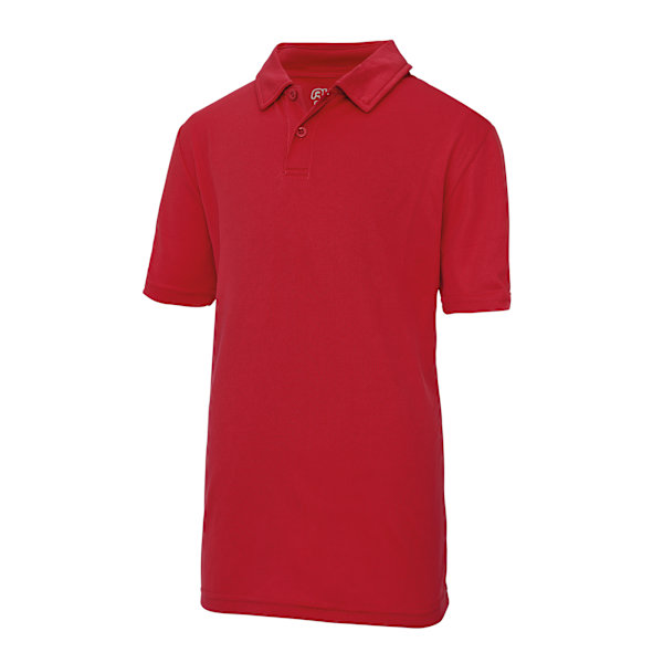 AWDis Just Cool Kids Unisex Sports Polo Plain Shirt 3-4 år F Fire Red 3-4 Years