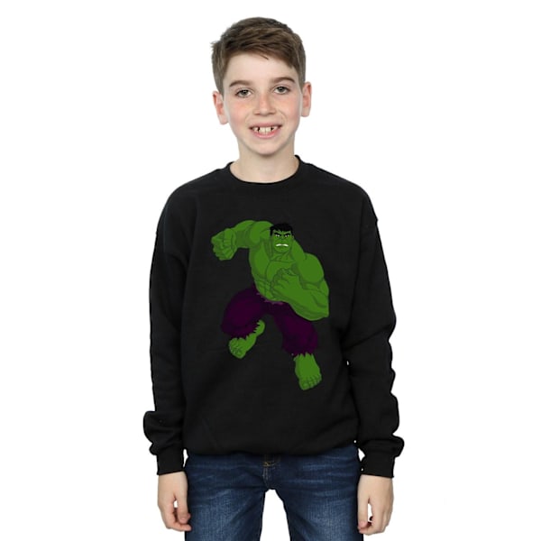 Marvel Boys Hulk Pose Sweatshirt 5-6 år Svart Black 5-6 Years