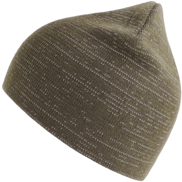 Atlantis Unisex Adult Shine Reflective Recycled Short Beanie On Olive One Size