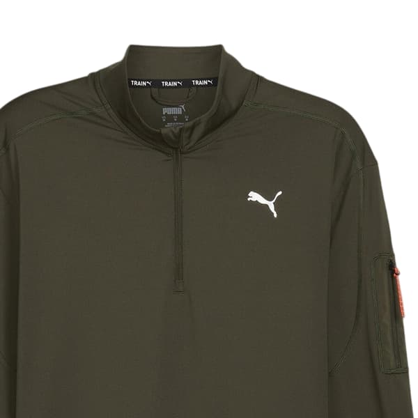 Puma Herr Cloudspun Quarter Zip Långärmad Tröja S Mörk Oliv Dark Olive S