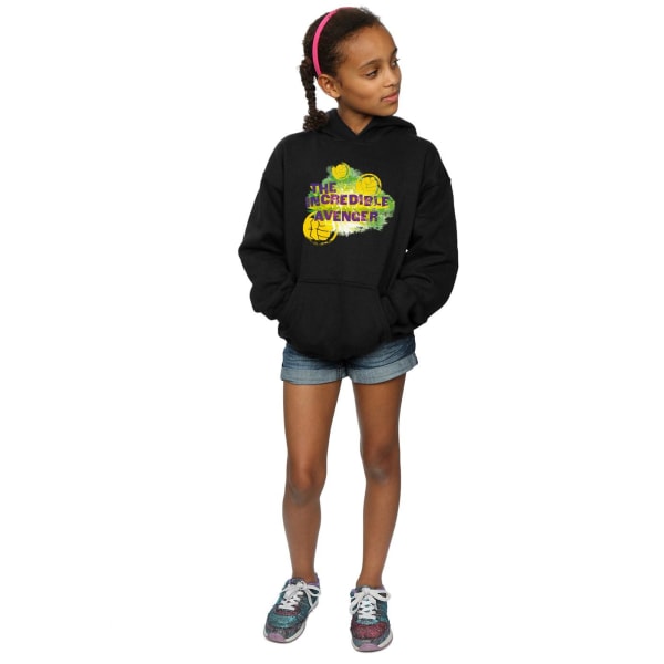 Marvel Girls Hulk Incredible Avenger Hoodie 9-11 år Svart Black 9-11 Years