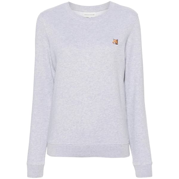 Maison Kitsuné Dam/Dam Logotyp Bomullströja S Grå Grey S
