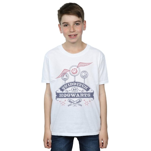 Harry Potter Pojkar Quidditch På Hogwarts Bomull T-shirt 12-13 År White 12-13 Years