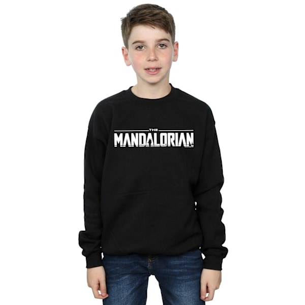 Star Wars Pojkar The Mandalorian Logotyp Sweatshirt 3-4 År Svart Black 3-4 Years