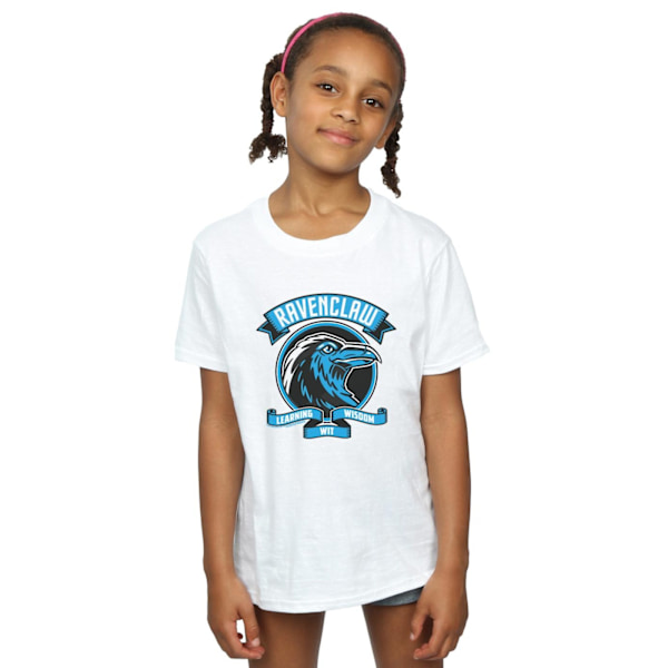 Harry Potter T-shirt med Ravenclaw-vapen, bomull, flickor, 5-6 år White 5-6 Years