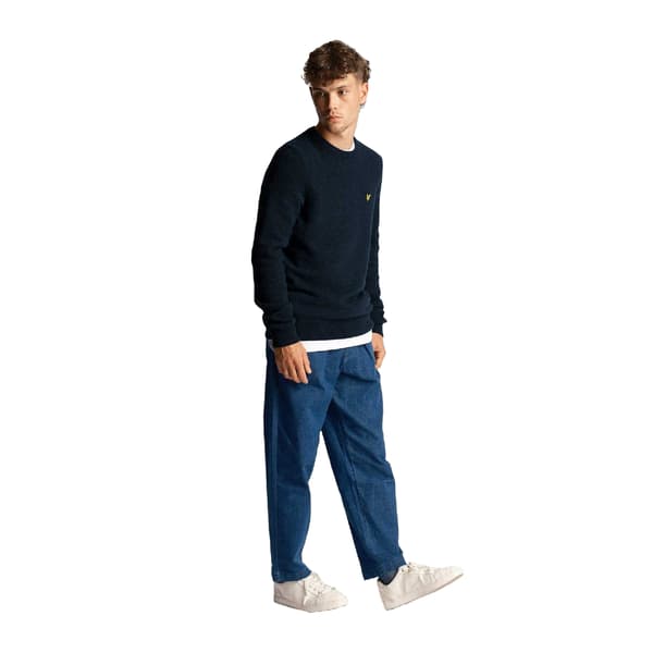Lyle & Scott Herrtröja i blandmaterial L Blå Blue L