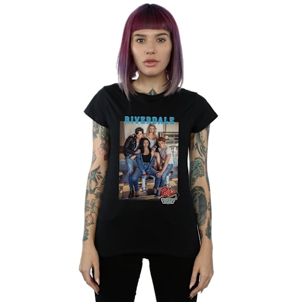 Riverdale Dam/Damer Pops Group Foto Bomull T-shirt XL Svart Black XL