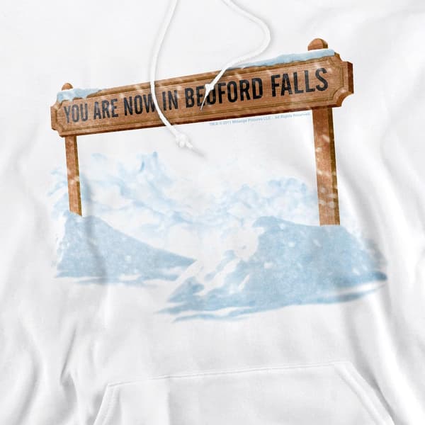 Livet är underbart Herr Bedford Falls Hoodie S Vit White S