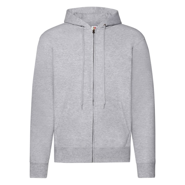 Fruit of the Loom Herr Classic Heather Hoodie S Heather med dragkedja Heather Grey S
