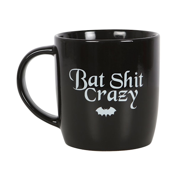 Something Different Bat Shit Crazy Mug En Storlek Svart/Vit Black/White One Size