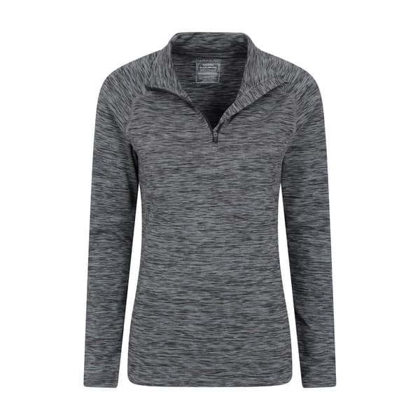 Mountain Warehouse Dam/Dam Bend & Stretch Half Zip Mellanlager Black 24 UK
