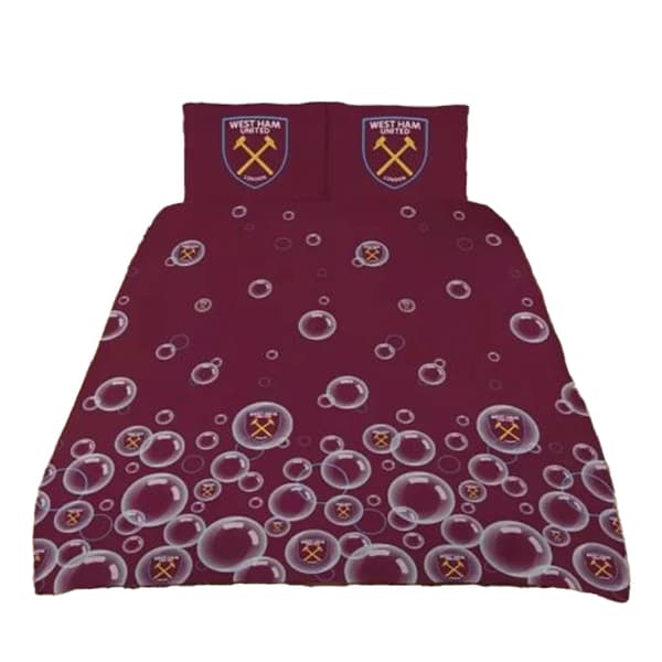 West Ham United FC Forever Blowing Vändbart Bubbles Påslakan Maroon Single