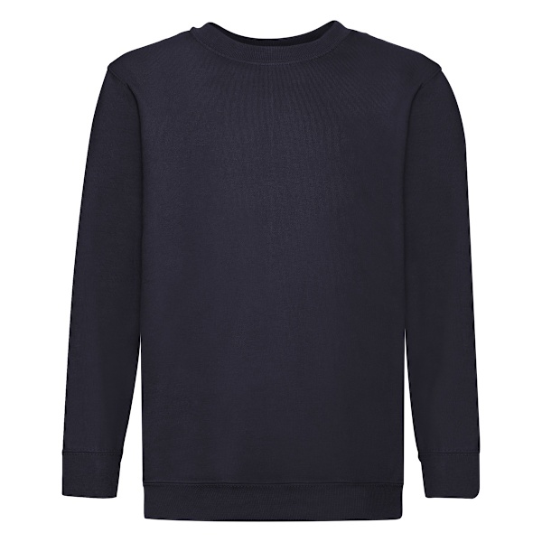 Fruit Of The Loom Barnkläder Unisex Set In Sleeve Sweatshirt 5-6 Deep Navy 5-6