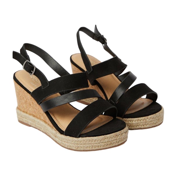 Good For The Sole Dam/Damer Hannah Asymmetriska Bred Wedges 8 Black 8 UK