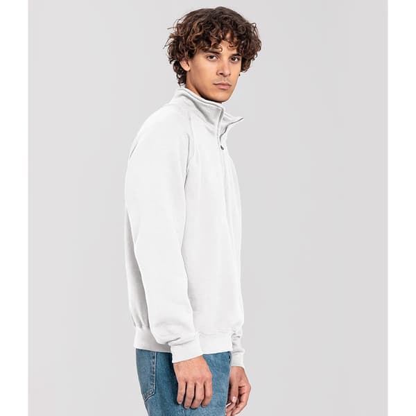 Fruit of the Loom Herr Iconic Premium Half Zip Sweatshirt L Vit White L