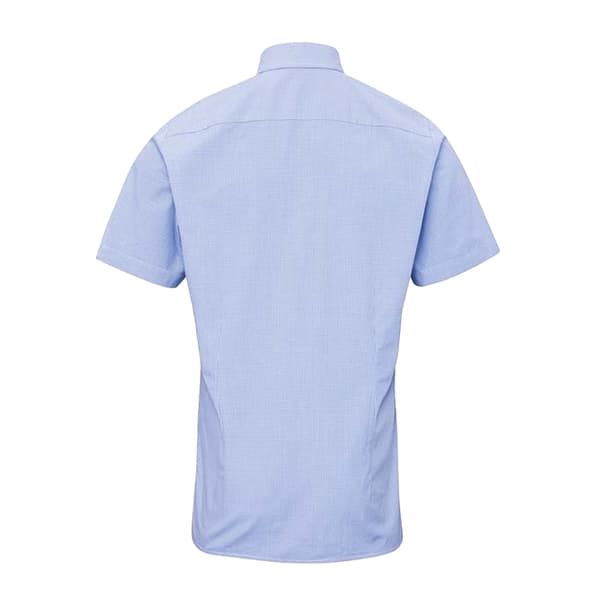 Premier Herr Gingham Kortärmad Skjorta M Ljusblå/Vit Light Blue/White M