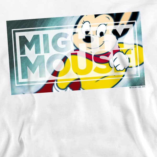 Mighty Mouse Unisex Vuxen Mighty Rectangle Sweatshirt S Vit White S