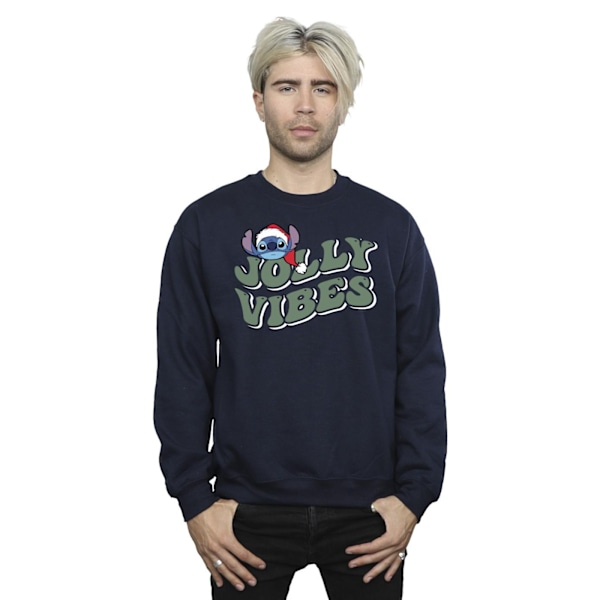 Disney Herr Lilo & Stitch Jolly Chilling Vibes Sweatshirt 4XL N Navy Blue 4XL
