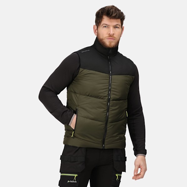 Regatta Professional Vadderad Kroppsvärmare för Män XL Mörk Khaki/B Dark Khaki/Black XL