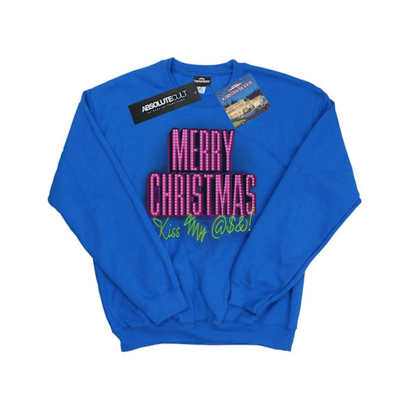 National Lampoon's Christmas Vacation Boys Kiss My Ass Sweatshirt Royal Blue 5-6 Years