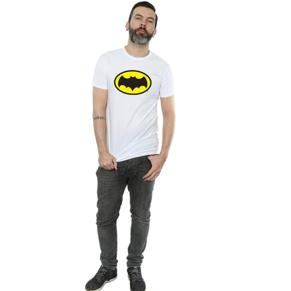 DC Comics Herr Batman TV-serie Logotyp T-shirt S Vit White S