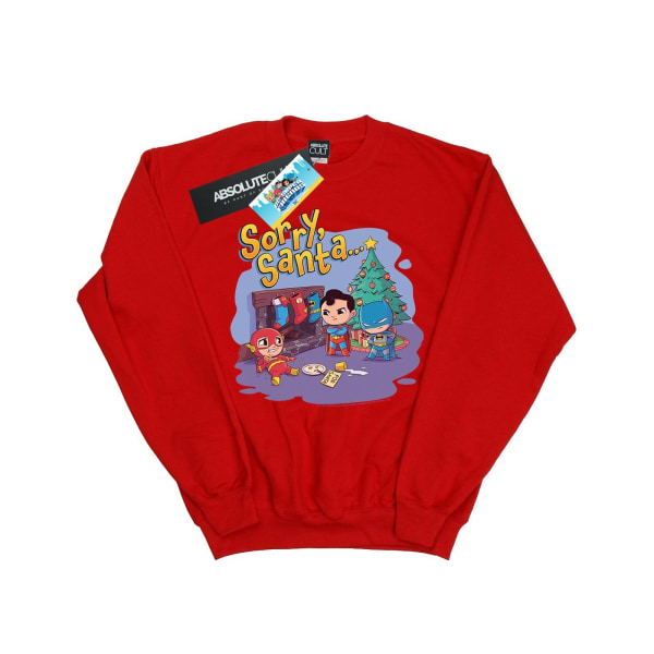 DC Comics Dam/Dam Super Friends Sorry Santa Sweatshirt L Red L