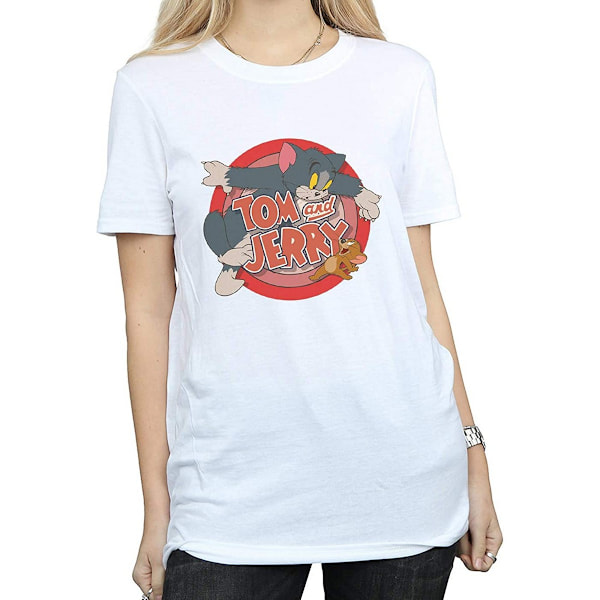 Tom och Jerry Dam/Dam Catch Bomull Boyfriend T-shirt 3XL White 3XL