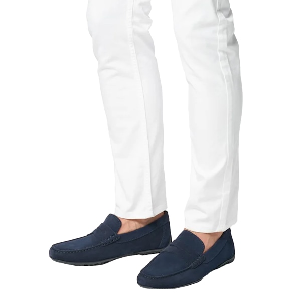 Geox Kosmopolis + Grip Mockasiner i mocka för män 7 UK Navy Navy 7 UK