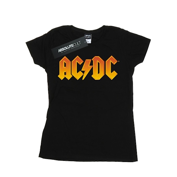 AC/DC Dam/Dam Fire Logo Bomull T-shirt XXL Svart Black XXL