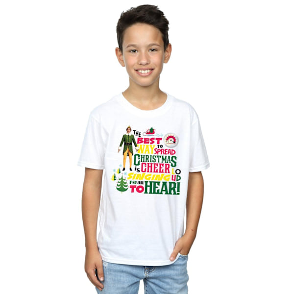 Elf Boys Christmas Cheer T-shirt 12-13 år Vit White 12-13 Years