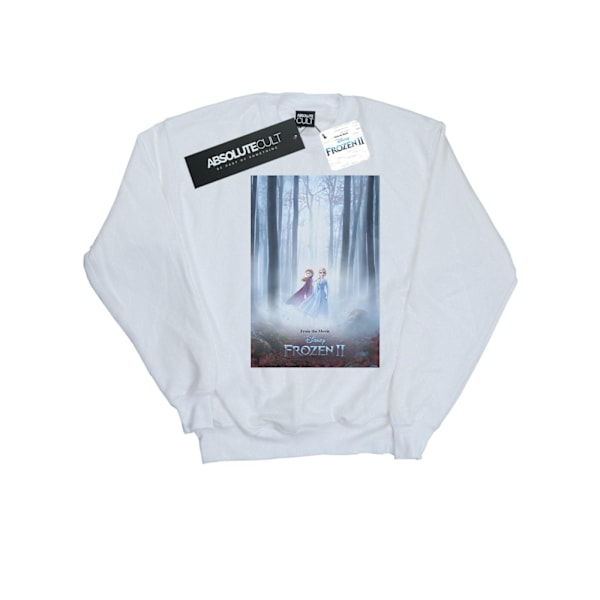 Disney Girls Frozen 2 Film Affisch Sweatshirt 7-8 År Vit White 7-8 Years