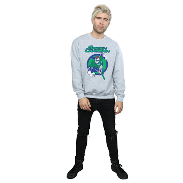 DC Comics Green Lantern Leap Sweatshirt XXL Sports Grey för män Sports Grey XXL