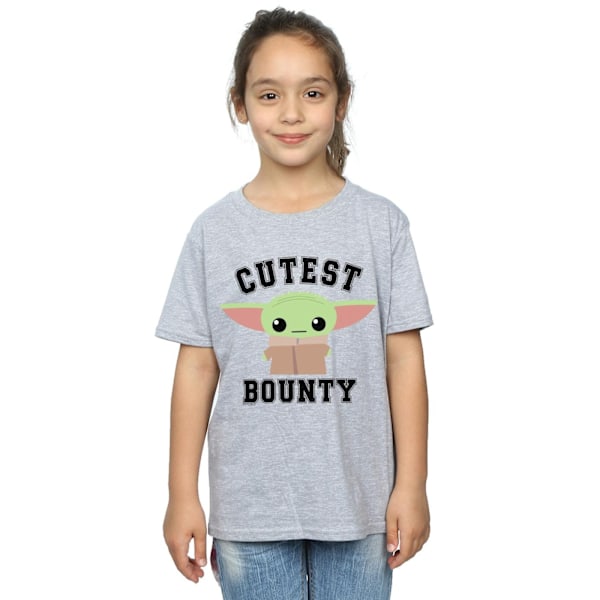 Star Wars Girls The Mandalorian Cutest Bounty Bomull T-shirt 3- Sports Grey 3-4 Years