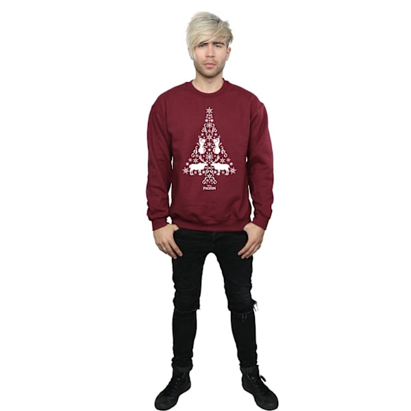 Disney Herr Frozen Julgran Sweatshirt L Bourgogne Burgundy L