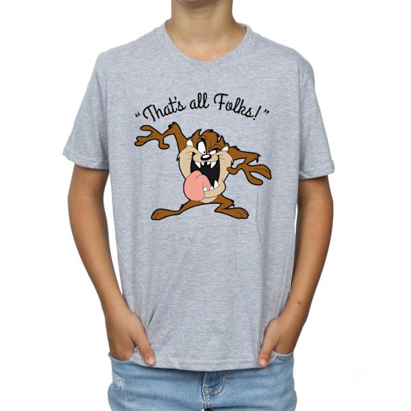 Looney Tunes Boys Taz That´s All Folks T-Shirt 12-13 år Spor Sports Grey 12-13 Years