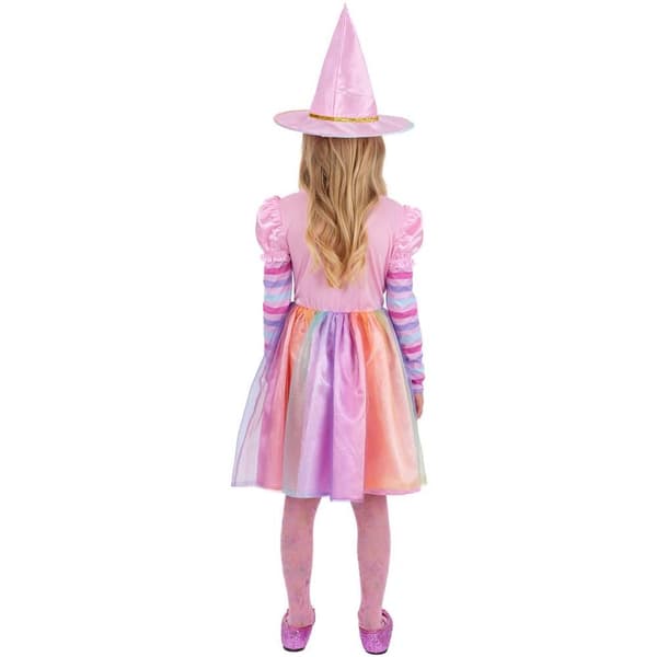 Smiffys Flickor Pastell Regnbåge Halloween Häxdräkt 7-9 År Multicoloured 7-9 Years