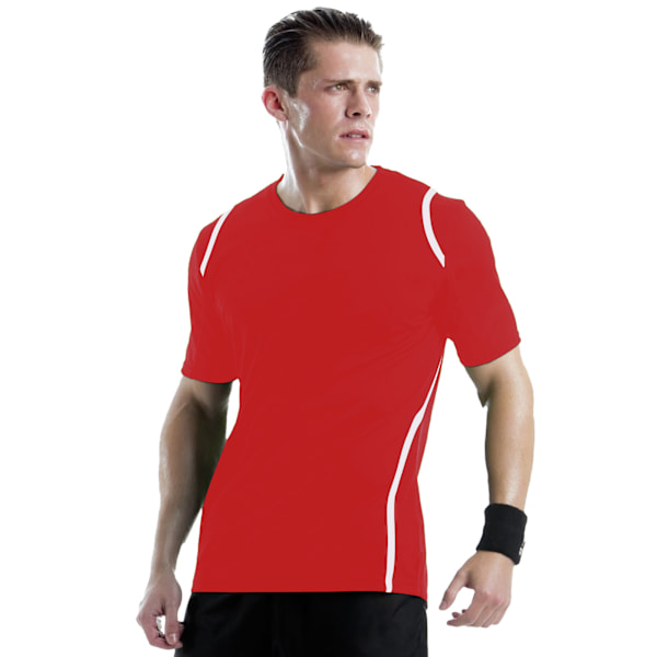 Gamegear® Cooltex® Kortärmad T-shirt / Herr Sportkläder 2XL Red/White 2XL