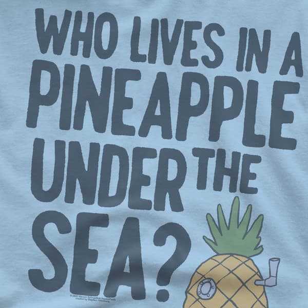 SpongeBob SquarePants Herr Ananas Under Havet T-Shirt S Li Light Blue S