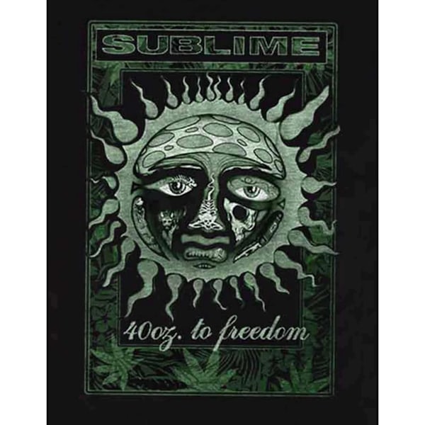 Sublime Unisex Adult Grn 40 Oz T-Shirt XL Svart Black XL