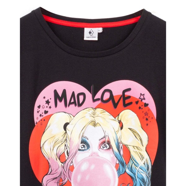 Harley Quinn Dam/Dam Mad Love Pyjamas Set S Röd/Svart Red/Black S