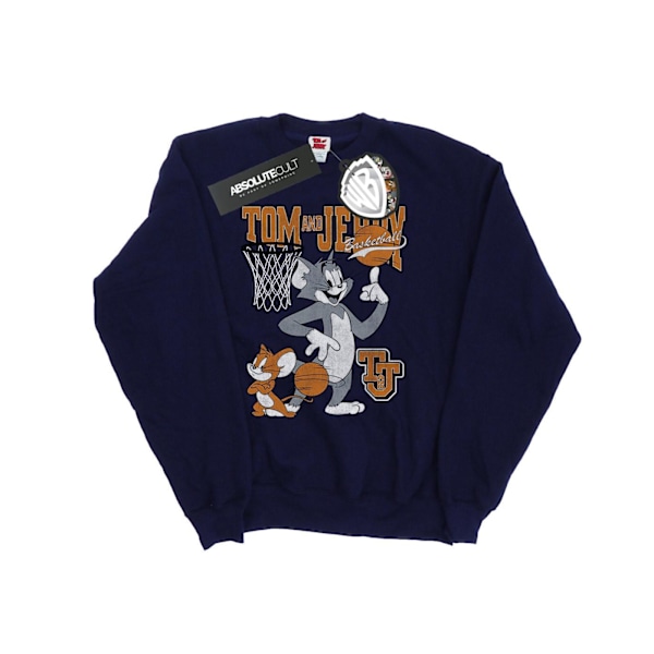 Tom och Jerry Herr Spinning Basketboll Sweatshirt 3XL Marinblå Navy Blue 3XL