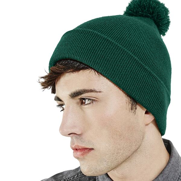 Beechfield Unisex Vuxen Original Pom Pom Mössa En Storlek Flaska Bottle Green One Size