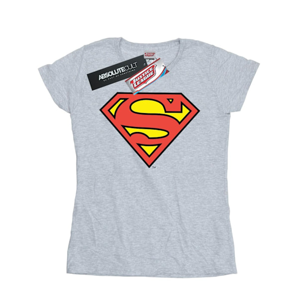 DC Comics Dam/Kvinnor Superman Logo Bomull T-shirt XL Heather Heather Grey XL