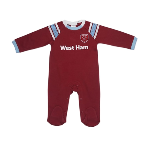 West Ham United FC Baby 2022-23 Sleepsuit 3-6 månader Bordeaux Maroon 3-6 Months